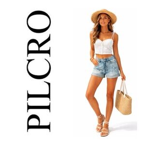 ANTHROPOLOGIE Pilcro Paint Splatter Jean Shorts